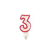 Limmy Üç Rakamlı Doğum Günü Pasta Mumu ( 7X3 cm )- Sayılı Mum - Pasta Süsü
