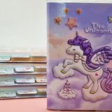 Limmy Unicorn Temalı A6 Not Defteri , Ayraçlı Ajanda -Mor