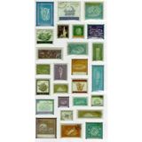 Limmy Vintage Sticker Pul Retro Style Kabartmalı Stiker Çıkartma Etiket 9x17 cm - Yiyecek Pul Mektup