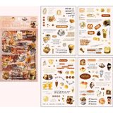 Limmy Vintage Sticker Sweet Shop Stiker Çıkartma Etiket 4'lı Set- Tatlı Tuzlu Pastahane