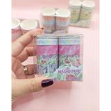 Limmy Vintage Washi Tape Bant Baskılı Yapışkanlı Maskeleme Kağıdı 45D Desenli Bant 10'lu - Pembe Çiçek Gül
