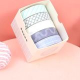 Limmy Vintage Washi Tape Bant Baskılı Yapışkanlı Maskeleme Kağıdı Desenli Bant 5 Li - Geometrik N4
