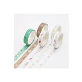 Limmy Vintage Washi Tape Bant Baskılı Yapışkanlı Maskeleme Kağıdı Sevimli Desenli Bant 5 Li - Geometri