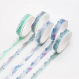 Limmy Vintage Washi Tape Bant Baskılı Yapışkanlı Maskeleme Kağıdı Sevimli Desenli Bant 5 Li - Suluboya Manzara