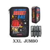 Limmy XL Jumbo Model Basketbol Kalem Kutusu Organizer Kalemkutu 3 Bölmeli Kalemlik Siyah