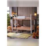Limni Home Mondo 90x190 cm İkiye Ayrılabilen MDF Profilli Ceviz Ranza