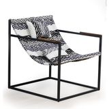 Limni Home Teddy Berjer Modern Iskandinav , Salon, Balkon, Ofis, Bekleme, Güzellik Merkezi Metal Iskeletli - Siyah - Beyaz