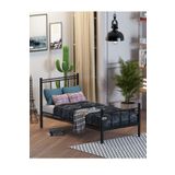 Limni Home Tek Kişilik Ferforje Metal Karyola - Siyah
