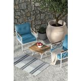 Limni Home Venit 2 Li Koltuk ( Berjer ), Sehpa Takımı, Balkon Ve Bahçe Beyaz 63x88 cm