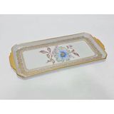 Limoges Çiçek Desenli Porselen Tepsi 33X15,5Cm