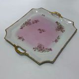 Limoges Çiçek Figürlü Porselen Tepsi 35X31cm