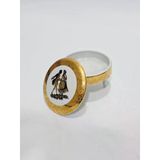 Limoges İnsan Figürlü Porselen Ayaklı Takı Kutusu