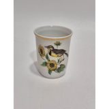 Limoges Kuş Desenli Porselen Bardak 8x6,5cm - 1 - Renkli