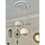 Limon 3D Design Limon 3Design 2 Li Sarkıt Avize Rustik E27 Modern Avize Bohem Beton Görünüm (E27 Ampul Dahildir.) - Beyaz