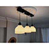 Limon 3D Design Limon 3Design Iskandinav Tarz 3lü Sarkıt Avize -Modern ve Dekoratif Tasarım 3 Renkli Aydınlatma - Siyah - C