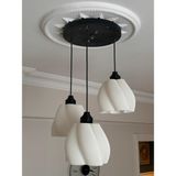 Limon 3D Design Limon 3Design LuminAura Şık ve Modern Tasarım 3'Lü Bohem Sarkıt Avize - Beyaz
