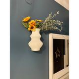 Limon 3D Design Limon 3Design Modern Şık ve Dekoratif Dayanıklı GeolineVazo | Salon | Yatak Odası | Yemek Odası | Hol - Beyaz