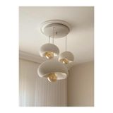 Limon 3D Desing 3 Lü Sarkıt Avize Rustik 20-30-40 E27 Modern Avize Bohem Beton Görünüm (RUSTİK AMPUL HEDİYEDİR.!) YVR-B-40-100