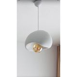 Limon 3D Desing 40 cm Beton Görünümlü Avize- Ampül Dahildir - Beyaz