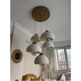 Limon 3D Desing 5 Li Sarkıt Avize E27 Modern Rustik Avize Bohem Beton Görünüm (E27 Ampul Dahildir.) - Eskitme
