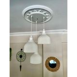Limon 3D Desing Elegan 3'lü Beyaz Sarkıt Avize - 3 Başlıklı Avize Modern Tasarım Yatak Odası Salon Yemek Odası