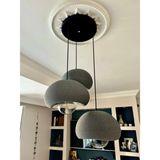 Limon 3D Desing Limon 3Design 3 Lü Sarkıt Antrasit Avize Rustik E27 Modern Avize Bohem Beton Görünüm (E27 Ampul Dahildir.)