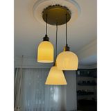 Limon 3D Desing Limon 3Design Iskandinav 3'lü Sarkıt Avize - Bohem Tasarım Modern Yatak Odası Salon Yemek Odası - Eskitme