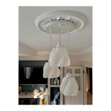Limon 3D Desing Luminaura 3'lü Beyaz Sarkıt Avize - 3 Başlıklı Avize Modern Bohem E27 Yatak Odası Salon Yemek Odası