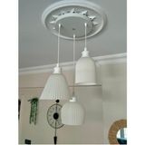 Limon 3D Desing Nordlys 3 Lü Sarkıt Avize - 3 Başlıklı Avize Iskandinav Modern Tasarım Yatak Odası Salon Yemek Odası - Beyaz