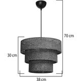 Limon 3D Desing Sally Modern ve Dekoratif Sarkıt Avize Lamba Yatak Odası Salon Mutfak Koridor - Siyah