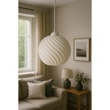 Limon 3D Desing Viola Beyaz Modern Dokulu, Pinterest Tarzı Özel Tasarım Tekli Sarkıt Avize (Bioplastik) E27