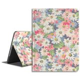 LiMon Arts iPad Kılıf 9/8/7. Nesil 10,2 inç/iPad Air 3. 10,5 inç ile uyumlu Çiçek Sanatı Tasarımı Kadınlar Kızlar için, Folyo Sevimli Kapak, Kalem Tutuculu, Pembe Beyaz Kırmızı Çiçekli Kır Çiçeği