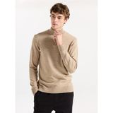 Limon Bato Yaka Basic Düz Bej Erkek Kazak MML5WM-KZK9530 - 2XL