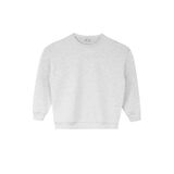 Limon Bisiklet Yaka Düz Gri Melanj Kadın Sweatshırt ML4WL-SWT9011