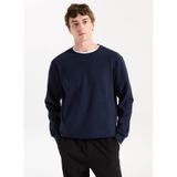 LİMON COMPANY Bisiklet Yaka Düz Örgü Desenli Sweatshirt, 2XL, 5003284523, Lacivert, erkek