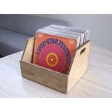 Limon Dekor Ahşap 12" LP Plak Sandığı Ceviz Rengi - Organizer Kutu - Wooden 12" LP Record Box