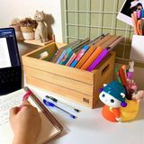 Limon Dekor Çok Amaçlı Ahşap Düzenleyici Kasa - Çok Amaçlı Ev, Mutfak, Banyo Organizer Sandık (7" Plak Uyumlu)