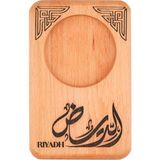 Limon Dekor Riyad Yazılı Masif Bardak Altlığı | Kahve Sunum Tahtası - Riyadh