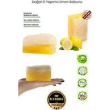 Limon Kabak Lifli Sabun %100 Doğal El Yapımı Peeling Etkili Sağlıklı Cilt Temizleyici ve Ferahlatıcı Sabun