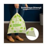 Limon Kokulu Büyük Boy Büzgülü Çöp Poşeti 10'lu 65X67 Cm, Kolay Bağlanır Kokulu Büzgülü Büyük Boy Çöp Torbası, Sızdırmaz Yırtılmaz, Geri Dönüştürülebilir Atık Torbası Ekstra Güçlü Çöp Poşeti - 000-Siyah - Option-1
