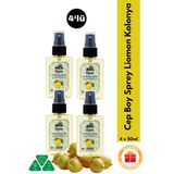 Limon Kolonyası Cep Boy Sprey Kolonya Elegance Series 4'lü Eko Paket - 4X50 ml