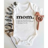 Limon Mom Mean Yazılı Kısa Kol Organik Bebek Body - 3 - 6 Ay - Beyaz