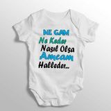 Limon Ne Gam Ne Keder Nasıl Olsa Amcam Halleder Yazılı Baskılı Bebek Zıbın