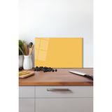 Limon Sarısı Cam Kesme Tahtası, Silikon Ayaklı, Isıya Kırılmaya Dayanıklı, Sunum Kesim Tablası - 30 x 45 cm
