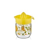 Limon Sıkacağı Cam Sıkacak 415 ml, Bpa İçermez Narenciye Sıkacağı Sarı | BPA İçermez, Cam Kavanoz, Limon Sıkacaklı, Nane & Limon Desenli, Pratik Kullanım