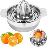 Limon sıkacağı paslanmaz çelik el presi, bulaşık makinesinde yıkanabilir meyve sıkacağı, limon, misket limonu, portakal ve greyfurt için, 400 ml hazneli, paslanmaz profesyonel kalitede narenciye