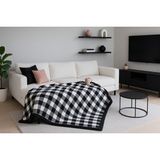 Limon Soft Deluxe Wellsoft Polar Ekosu Tv Battaniyesi Bej Tek Kişilik Battaniye 150X150 cm - 150 x 200 cm - Siyah - Beyaz