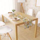Limon Tasarımlı Runner-TR103, 140x45cm (İnce Keten, Uluslararası Yıkama Ve Solmama Sertifikası)