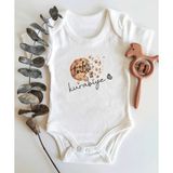 Limon Tatlı Kurabiye Desenli Kısa Kol Organik Bebek Body - 3 Yaş - Beyaz