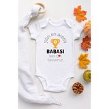 Limon Unisex Bebek Beyaz Yılın En Acemi Babası Desenli Kısa Kol Body - 0 - 3 Ay